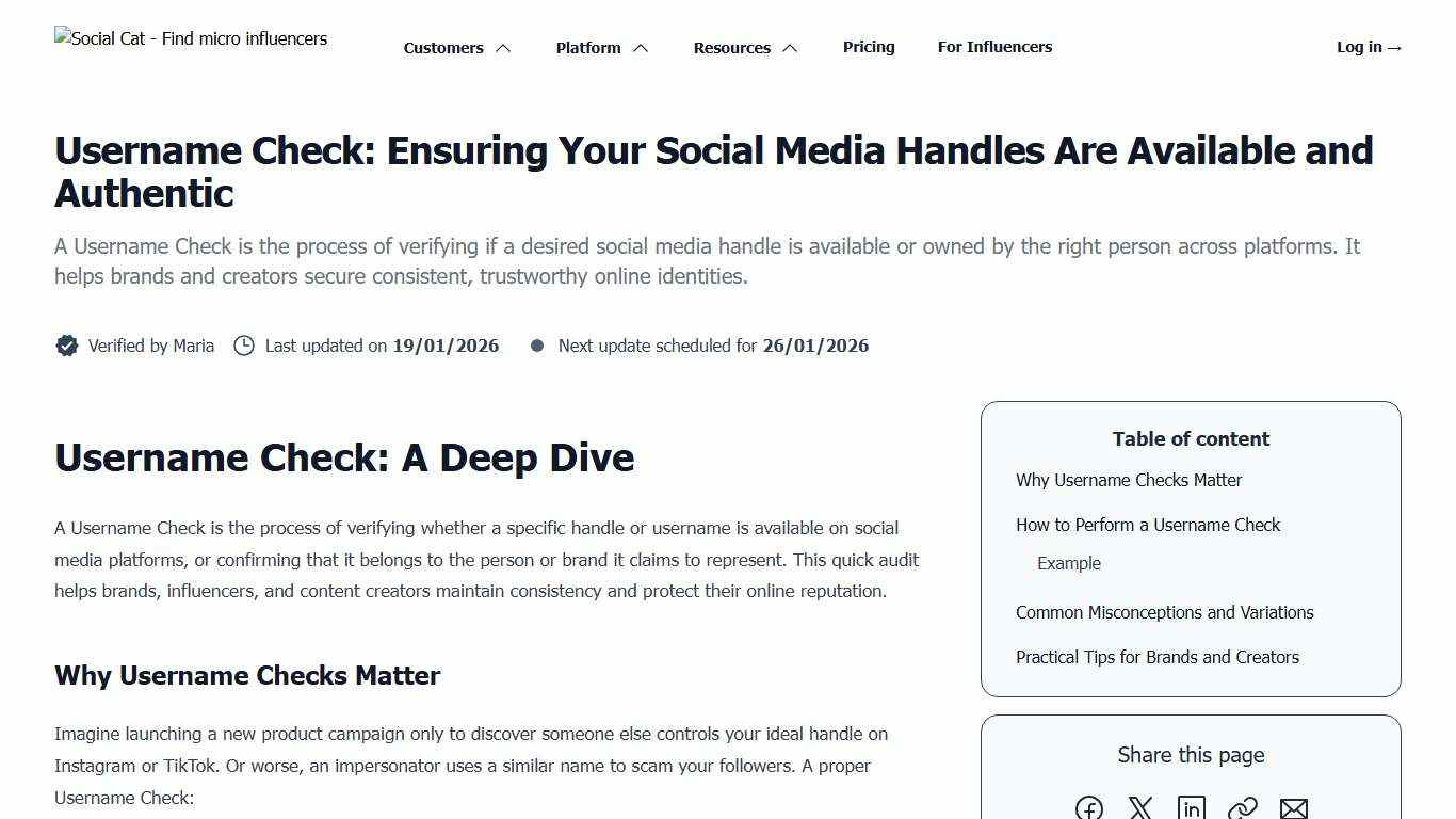 Username Check: Ensuring Your Social Media Handles Are Available and Authentic
